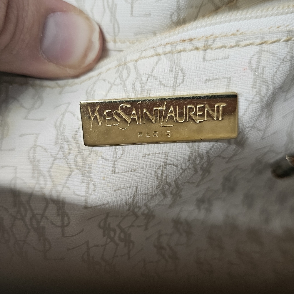 Yves Saint Laurent White and Brown Women's Bag - Picture 10 of 12